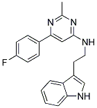 6-(4-FLUOROPHENYL)-N-[2-(1H-INDOL-3-YL)ETHYL]-2-METHYLPYRIMIDIN-4-AMINE Struktur