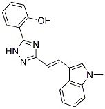 2-{3-[(E)-2-(1-METHYL-1H-INDOL-3-YL)VINYL]-1H-1,2,4-TRIAZOL-5-YL}PHENOL Struktur