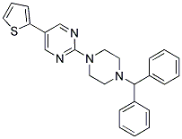 2-(4-BENZHYDRYL-PIPERAZIN-1-YL)-5-THIOPHEN-2-YL-PYRIMIDINE Struktur