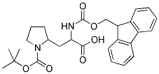 N-ALPHA-FMOC-BETA-(1-BOC-PYRROLIDIN-2-YL)-D,L-ALANINE Struktur