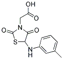 (5-[(3-METHYLPHENYL)AMINO]-2,4-DIOXO-1,3-THIAZOLIDIN-3-YL)ACETIC ACID Struktur