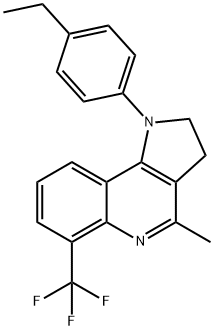 1-(4-ETHYLPHENYL)-4-METHYL-6-(TRIFLUOROMETHYL)-2,3-DIHYDRO-1H-PYRROLO[3,2-C]QUINOLINE Struktur