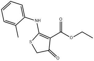 ETHYL 4-OXO-2-(2-TOLUIDINO)-4,5-DIHYDRO-3-THIOPHENECARBOXYLATE Struktur