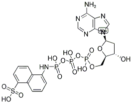 2'-DEOXYADENOSINE 5'-TRIPHOSPHATE, P3-(5-SULFO-1-NAPHTHYLAMIDE) Struktur