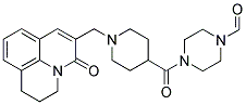 4-[(1-(2,3-DIHYDRO-5-OXO-(1H,5H)-BENZO[IJ]QUINOLIZIN-6-YL)METHYL)PIPERIDIN-4-YL-CARBONYL]PIPERAZINE-1-CARBOXALDEHYDE Struktur