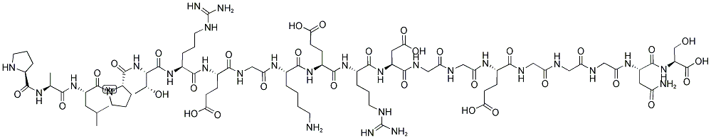 H-PRO-ALA-LEU-PRO-THR-ARG-GLU-GLY-LYS-GLU-ARG-ASP-GLY-GLY-GLU-GLY-GLY-GLY-ASN-SER-OH Struktur