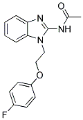 N-{1-[2-(4-FLUOROPHENOXY)ETHYL]-1H-BENZIMIDAZOL-2-YL}ACETAMIDE Struktur