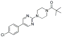 1-[5-(4-CHLOROPHENYL)PYRIMIDIN-2-YL]-4-(2,2-DIMETHYLPROPANOYL)PIPERAZINE Struktur