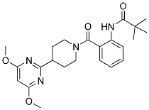 N-[2-((4-(4,6-DIMETHOXYPYRIMIDIN-2-YL)PIPERIDIN-1-YL)CARBONYL)PHENYL]TERT-BUTYLCARBOXAMIDE Struktur