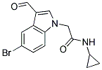 2-(5-BROMO-3-FORMYL-1H-INDOL-1-YL)-N-CYCLOPROPYLACETAMIDE Struktur