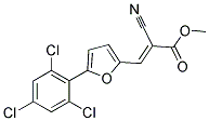 2-CYANO-3-[5-(2,4,6-TRICHLORO-PHENYL)-FURAN-2-YL]-ACRYLIC ACID METHYL ESTER Struktur