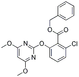 2-[(4,6-DIMETHOXYPYRIMIDIN-2-YL)OXY]-6-CHLOROBENZOIC ACID, BENZYL ESTER Struktur