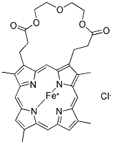 FERRIC-DEUTEROPORPHYRIN IX, 2,4-BIS(ETHYLENE GLYCOL), CHLORIDE Struktur