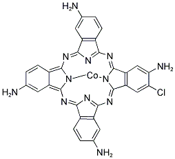 (TETRAAMINOCHLOROPHTHALOCYANINATO)COBALT(II) Struktur