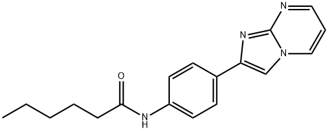 N-(4-IMIDAZO[1,2-A]PYRIMIDIN-2-YLPHENYL)HEXANAMIDE Struktur