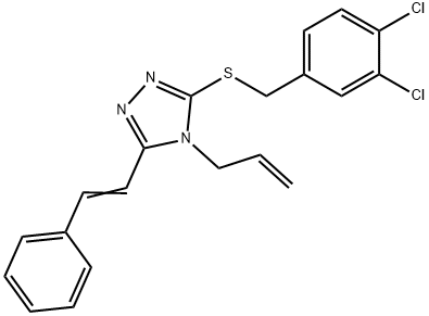 4-ALLYL-3-[(3,4-DICHLOROBENZYL)SULFANYL]-5-[(E)-2-PHENYLETHENYL]-4H-1,2,4-TRIAZOLE Struktur