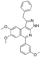 1-BENZYL-7,8-DIMETHOXY-5-(3-METHOXYPHENYL)-3H-PYRAZOLO[3,4-C]ISOQUINOLINE Struktur