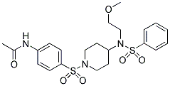 N-[4-((4-((2-METHOXYETHYL)(PHENYLSULPHONYL)AMINO)PIPERIDIN-1-YL)SULPHONYL)PHENYL]ACETAMIDE Struktur