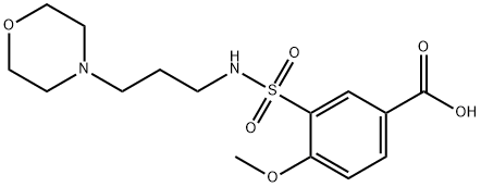 4-METHOXY-3-(3-MORPHOLIN-4-YL-PROPYLSULFAMOYL)-BENZOIC ACID Struktur