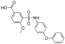 4-METHOXY-3-(4-PHENOXY-PHENYLSULFAMOYL)-BENZOIC ACID Struktur