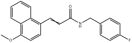 N-(4-FLUOROBENZYL)-3-(4-METHOXY-1-NAPHTHYL)ACRYLAMIDE Struktur