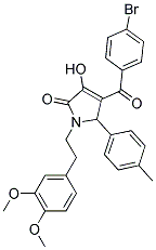 4-(4-BROMOBENZOYL)-1-(3,4-DIMETHOXYPHENETHYL)-3-HYDROXY-5-P-TOLYL-1H-PYRROL-2(5H)-ONE Struktur