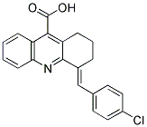 4-(4-CHLORO-BENZYLIDENE)-1,2,3,4-TETRAHYDRO-ACRIDINE-9-CARBOXYLIC ACID Struktur