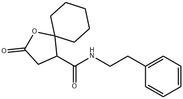 2-OXO-N-(2-PHENYLETHYL)-1-OXASPIRO[4.5]DECANE-4-CARBOXAMIDE Struktur