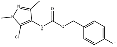 4-FLUOROBENZYL N-(5-CHLORO-1,3-DIMETHYL-1H-PYRAZOL-4-YL)CARBAMATE Struktur