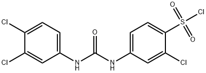 2-CHLORO-4-[3-(3,4-DICHLORO-PHENYL)-UREIDO]-BENZENESULFONYL CHLORIDE Struktur