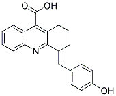 4-(4-HYDROXY-BENZYLIDENE)-1,2,3,4-TETRAHYDRO-ACRIDINE-9-CARBOXYLIC ACID Struktur