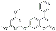 7-((4,6-DIMETHOXYPYRIMIDIN-2-YL)OXY)-4-(PYRIDIN-3-YL)-1-BENZOPYRAN-2-ONE Struktur