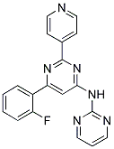 N-[6-(2-FLUOROPHENYL)-2-PYRIDIN-4-YLPYRIMIDIN-4-YL]PYRIMIDIN-2-AMINE Struktur