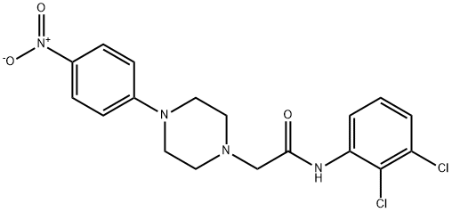 N-(2,3-DICHLOROPHENYL)-2-[4-(4-NITROPHENYL)PIPERAZINO]ACETAMIDE Struktur