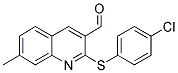 2-[(4-CHLOROPHENYL)SULFANYL]-7-METHYL-3-QUINOLINECARBALDEHYDE Struktur