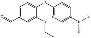 3-ETHOXY-4-[(5-NITRO-2-PYRIDINYL)OXY]BENZENECARBALDEHYDE Struktur