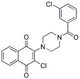 2-CHLORO-3-[4-(3-CHLOROBENZOYL)PIPERAZIN-1-YL]NAPHTHOQUINONE Struktur