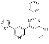 N-ALLYL-2-PHENYL-6-(5-THIEN-2-YLPYRIDIN-3-YL)PYRIMIDIN-4-AMINE Struktur