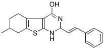 7-METHYL-2-[(E)-2-PHENYLVINYL]-1,2,5,6,7,8-HEXAHYDRO[1]BENZOTHIENO[2,3-D]PYRIMIDIN-4-OL Struktur