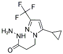 3-(5-CYCLOPROPYL-3-TRIFLUOROMETHYL-PYRAZOL-1-YL)-PROPIONIC ACID HYDRAZIDE Struktur