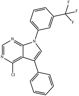 4-CHLORO-5-PHENYL-7-[3-(TRIFLUOROMETHYL)PHENYL]-7H-PYRROLO[2,3-D]PYRIMIDINE Struktur