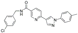 N-(4-CHLOROBENZYL)-6-[1-(4-METHYLPHENYL)-1H-PYRAZOL-4-YL]NICOTINAMIDE Struktur