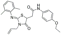 (Z)-2-(3-ALLYL-2-(2,6-DIMETHYLPHENYLIMINO)-4-OXOTHIAZOLIDIN-5-YL)-N-(4-ETHOXYPHENYL)ACETAMIDE Struktur