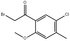 2-BROMO-1-(5-CHLORO-2-METHOXY-4-METHYLPHENYL)ETHANONE Struktur