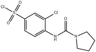 3-CHLORO-4-[(PYRROLIDINE-1-CARBONYL)-AMINO]-BENZENESULFONYL CHLORIDE Struktur