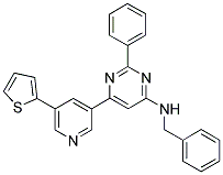 BENZYL-[2-PHENYL-6-(5-THIOPHEN-2-YL-PYRIDIN-3-YL)-PYRIMIDIN-4-YL]-AMINE Struktur