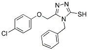 4-BENZYL-5-[(4-CHLOROPHENOXY)METHYL]-4H-1,2,4-TRIAZOLE-3-THIOL Struktur