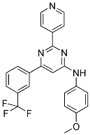 N-(4-METHOXYPHENYL)-2-PYRIDIN-4-YL-6-[3-(TRIFLUOROMETHYL)PHENYL]PYRIMIDIN-4-AMINE Struktur