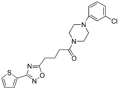 1-(3-CHLOROPHENYL)-4-[4-(3-(2-THIENYL)-1,2,4-OXADIAZOL-5-YL)BUTANOYL]PIPERAZINE Struktur