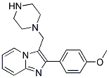 2-(4-METHOXY-PHENYL)-3-PIPERAZIN-1-YLMETHYL-IMIDAZO[1,2-A]PYRIDINE Struktur